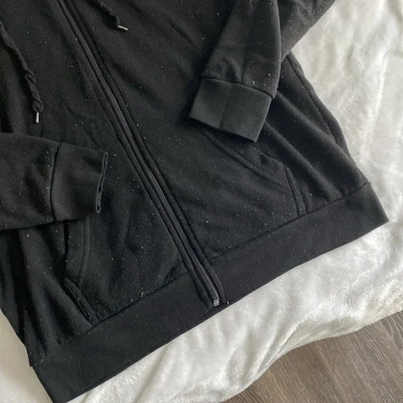 Black “Weekend Lover” full body zipper fleece hoodie - Picture 12 of 17